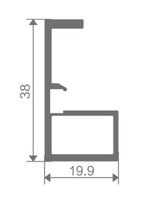 FZ-8801 perfil de aluminio extruido