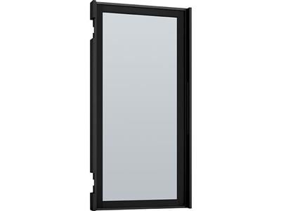 Puerta de vidrio con marco de aluminio (bisagra con pasador)