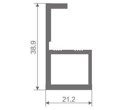 FZ-8807 perfil de aluminio extruido