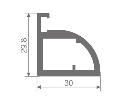 FZ-8813 perfil de aluminio extruido