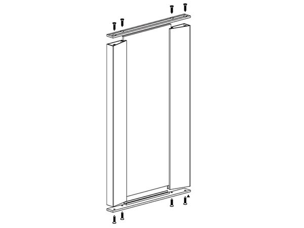 Puerta de gabinete con marco de aluminio, Boloni