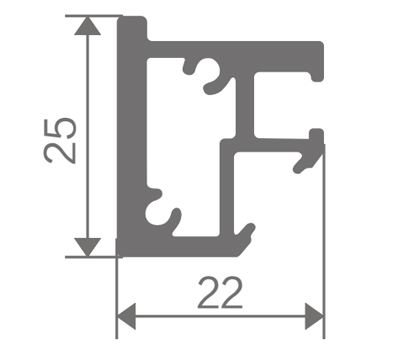 FZ-8847 perfil de aluminio extruido