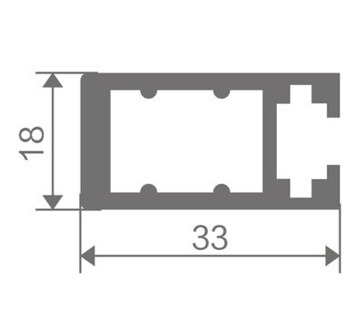 FZ-8851 perfil de aluminio extruido