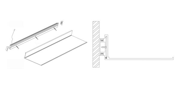 FZ-8901 perfil de aluminio extruido