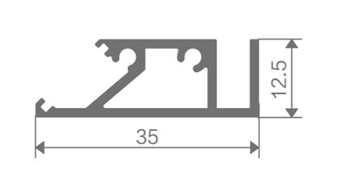 FZ-8843 perfil de aluminio extruido