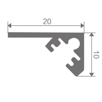 Perfil de aluminio FZ-8858